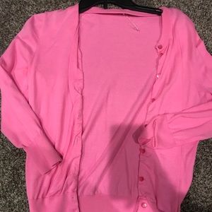 J crew pink cardigan